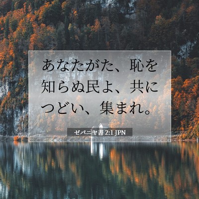 Picture 07 - ゼパニヤ書 2:1 JPN - あなたがた、恥を知らぬ民よ、共に - Bible Verse Picture