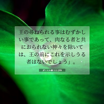 Picture 07 - ダニエル書 2:11 JPN - 王の尋ねられる事はむずかしい事で - Bible Verse Picture