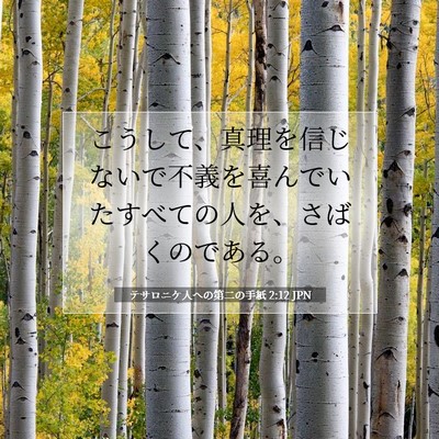 Picture 07 - テサロニケ人への第二の手紙 2:12 JPN - こうして、真理を信じないで不義を - Bible Verse Picture