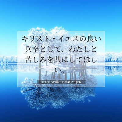 Picture 07 - テモテヘの第二の手紙 2:3 JPN - キリスト・イエスの良い兵卒として - Bible Verse Picture