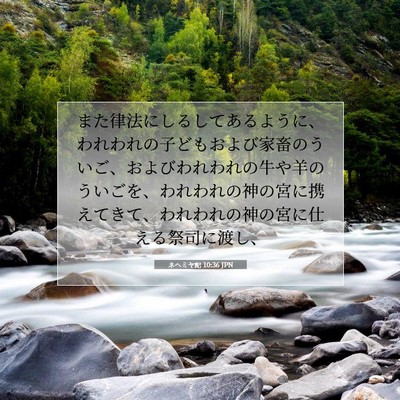 Picture 07 - ネヘミヤ記 10:36 JPN - また律法にしるしてあるように、わ - Bible Verse Picture