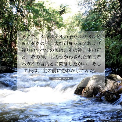 Picture 07 - ハガイ書 1:12 JPN - そこで、シャルテルの子ゼルバベル - Bible Verse Picture