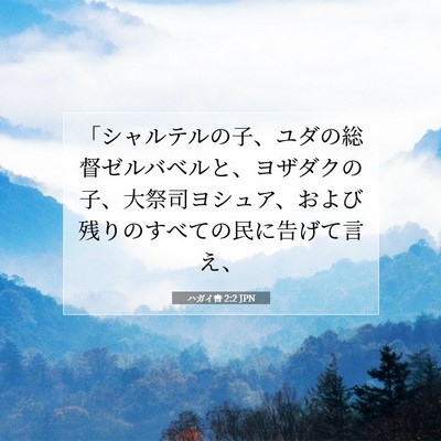 Picture 07 - ハガイ書 2:2 JPN - 「シャルテルの子、ユダの総督ゼル - Bible Verse Picture