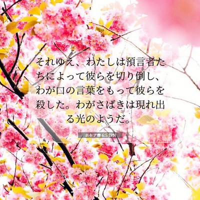 Picture 07 - ホセア書 6:5 JPN - それゆえ、わたしは預言者たちによ - Bible Verse Picture
