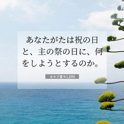 Picture 07 - ホセア書 9:5 JPN - あなたがたは祝の日と、主の祭の日 - Bible Verse Picture