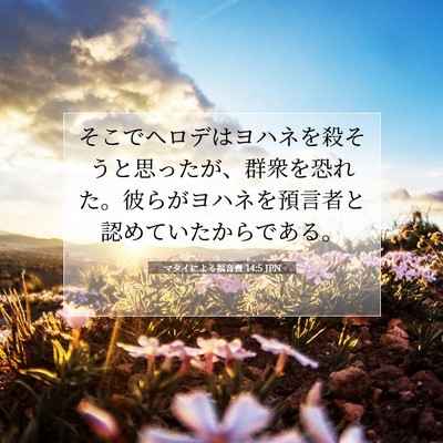 Picture 07 - マタイによる福音書 14:5 JPN - そこでヘロデはヨハネを殺そうと思 - Bible Verse Picture