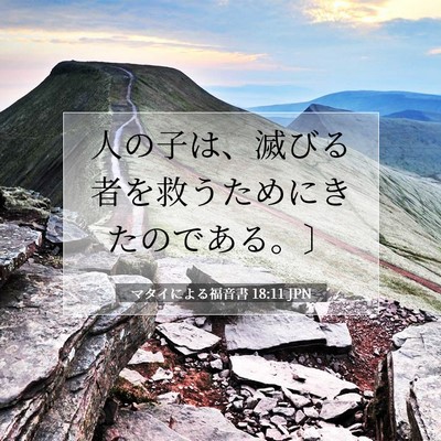 Picture 07 - マタイによる福音書 18:11 JPN - 人の子は、滅びる者を救うためにき - Bible Verse Picture