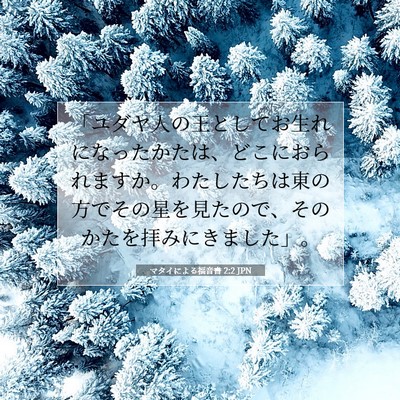 Picture 07 - マタイによる福音書 2:2 JPN - 「ユダヤ人の王としてお生れになっ - Bible Verse Picture