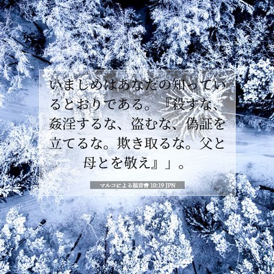 Picture 07 - マルコによる福音書 10:19 JPN - いましめはあなたの知っているとお - Bible Verse Picture