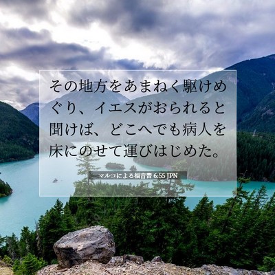 Picture 07 - マルコによる福音書 6:55 JPN - その地方をあまねく駆けめぐり、イ - Bible Verse Picture