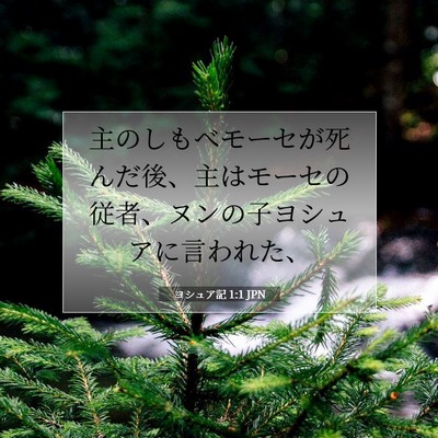Picture 07 - ヨシュア記 1:1 JPN - 主のしもべモーセが死んだ後、主は - Bible Verse Picture