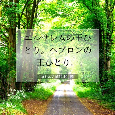 Picture 07 - ヨシュア記 12:10 JPN - エルサレムの王ひとり。ヘブロンの - Bible Verse Picture