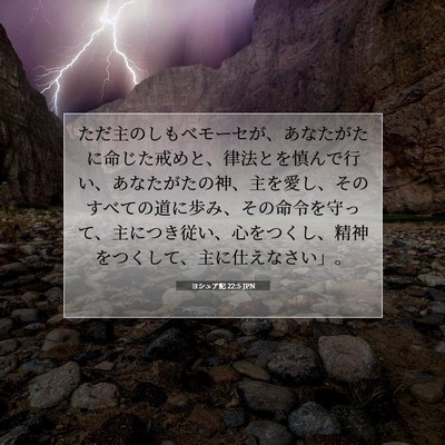 Picture 07 - ヨシュア記 22:5 JPN - ただ主のしもべモーセが、あなたが - Bible Verse Picture