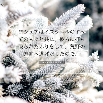 Picture 07 - ヨシュア記 8:15 JPN - ヨシュアはイスラエルのすべての人 - Bible Verse Picture