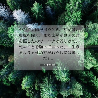 Picture 07 - ヨナ書 4:8 JPN - やがて太陽が出たとき、神が暑い東 - Bible Verse Picture