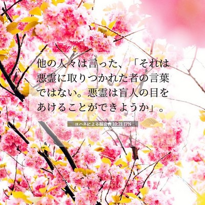 Picture 07 - ヨハネによる福音書 10:21 JPN - 他の人々は言った、「それは悪霊に - Bible Verse Picture