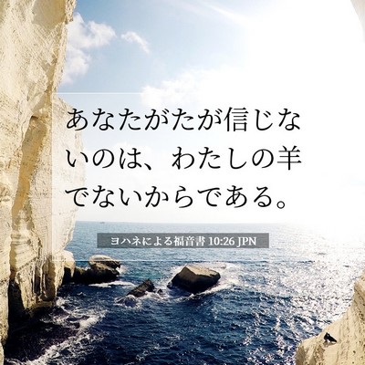 Picture 07 - ヨハネによる福音書 10:26 JPN - あなたがたが信じないのは、わたし - Bible Verse Picture