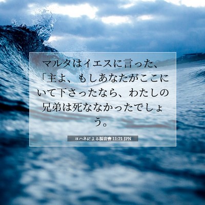 Picture 07 - ヨハネによる福音書 11:21 JPN - マルタはイエスに言った、「主よ、 - Bible Verse Picture