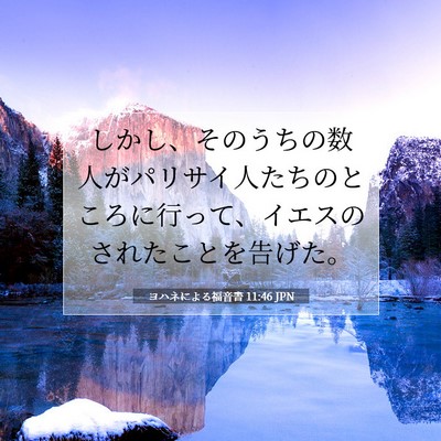Picture 07 - ヨハネによる福音書 11:46 JPN - しかし、そのうちの数人がパリサイ - Bible Verse Picture