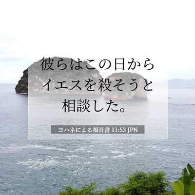 Picture 07 - ヨハネによる福音書 11:53 JPN - 彼らはこの日からイエスを殺そうと - Bible Verse Picture