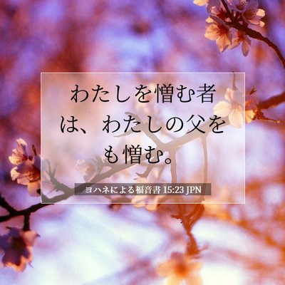 Picture 07 - ヨハネによる福音書 15:23 JPN - わたしを憎む者は、わたしの父をも - Bible Verse Picture