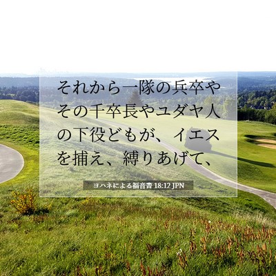 Picture 07 - ヨハネによる福音書 18:12 JPN - それから一隊の兵卒やその千卒長や - Bible Verse Picture
