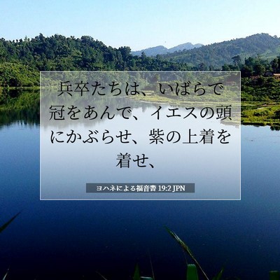 Picture 07 - ヨハネによる福音書 19:2 JPN - 兵卒たちは、いばらで冠をあんで、 - Bible Verse Picture