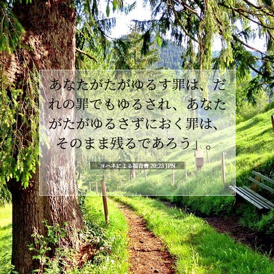 Picture 07 - ヨハネによる福音書 20:23 JPN - あなたがたがゆるす罪は、だれの罪 - Bible Verse Picture