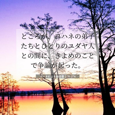 Picture 07 - ヨハネによる福音書 3:25 JPN - ところが、ヨハネの弟子たちとひと - Bible Verse Picture