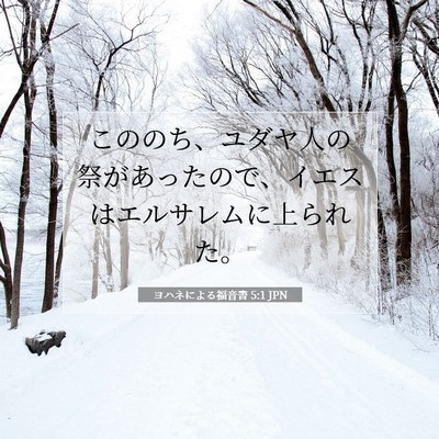 Picture 07 - ヨハネによる福音書 5:1 JPN - こののち、ユダヤ人の祭があったの - Bible Verse Picture