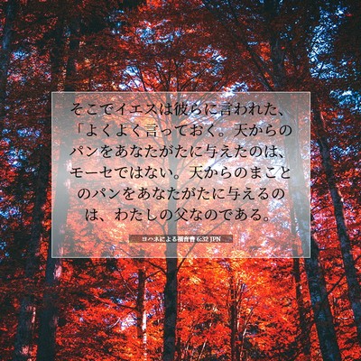 Picture 07 - ヨハネによる福音書 6:32 JPN - そこでイエスは彼らに言われた、「 - Bible Verse Picture