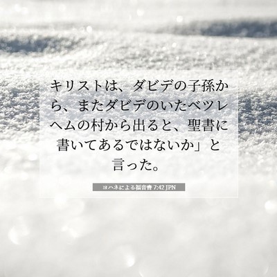 Picture 07 - ヨハネによる福音書 7:42 JPN - キリストは、ダビデの子孫から、ま - Bible Verse Picture