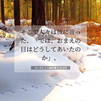 Picture 07 - ヨハネによる福音書 9:10 JPN - そこで人々は彼に言った、「では、 - Bible Verse Picture