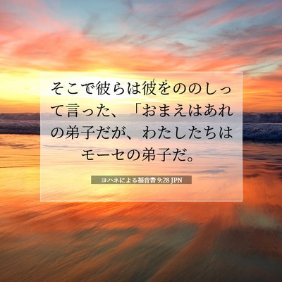 Picture 07 - ヨハネによる福音書 9:28 JPN - そこで彼らは彼をののしって言った - Bible Verse Picture