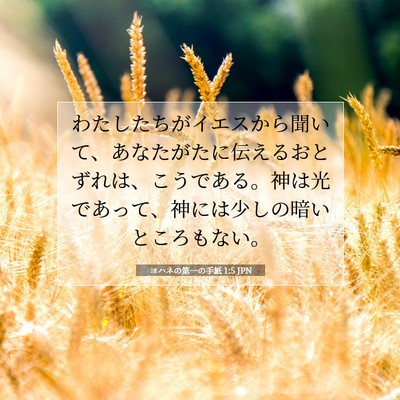 Picture 07 - ヨハネの第一の手紙 1:5 JPN - わたしたちがイエスから聞いて、あ - Bible Verse Picture
