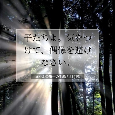 Picture 07 - ヨハネの第一の手紙 5:21 JPN - 子たちよ。気をつけて、偶像を避け - Bible Verse Picture