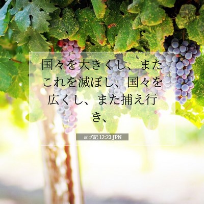 Picture 07 - ヨブ記 12:23 JPN - 国々を大きくし、またこれを滅ぼし - Bible Verse Picture