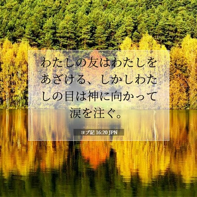 Picture 07 - ヨブ記 16:20 JPN - わたしの友はわたしをあざける、し - Bible Verse Picture