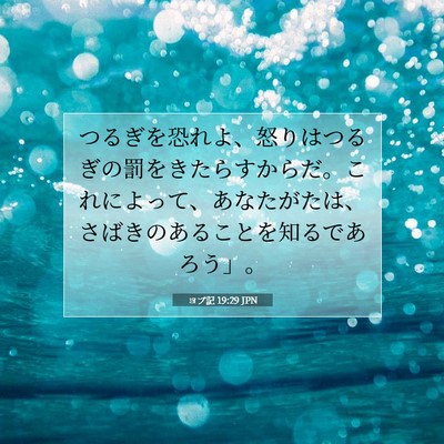 Picture 07 - ヨブ記 19:29 JPN - つるぎを恐れよ、怒りはつるぎの罰 - Bible Verse Picture