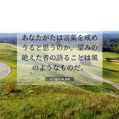 Picture 07 - ヨブ記 6:26 JPN - あなたがたは言葉を戒めうると思う - Bible Verse Picture