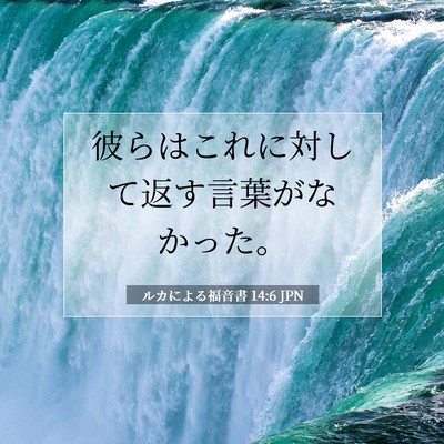 Picture 07 - ルカによる福音書 14:6 JPN - 彼らはこれに対して返す言葉がなか - Bible Verse Picture