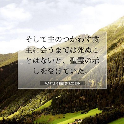 Picture 07 - ルカによる福音書 2:26 JPN - そして主のつかわす救主に会うまで - Bible Verse Picture