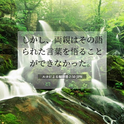 Picture 07 - ルカによる福音書 2:50 JPN - しかし、両親はその語られた言葉を - Bible Verse Picture