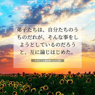 Picture 07 - ルカによる福音書 22:23 JPN - 弟子たちは、自分たちのうちのだれ - Bible Verse Picture