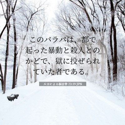 Picture 07 - ルカによる福音書 23:19 JPN - このバラバは、都で起った暴動と殺 - Bible Verse Picture