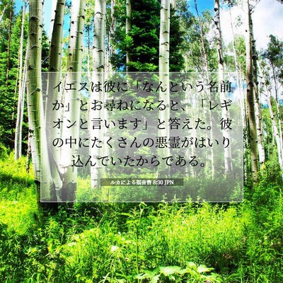 Picture 07 - ルカによる福音書 8:30 JPN - イエスは彼に「なんという名前か」 - Bible Verse Picture