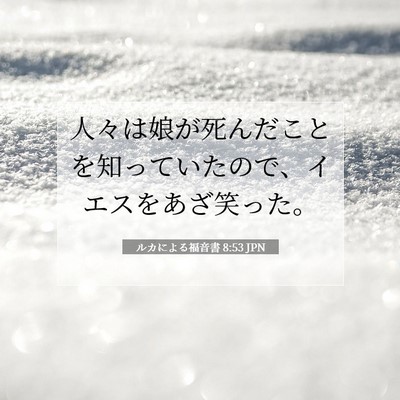 Picture 07 - ルカによる福音書 8:53 JPN - 人々は娘が死んだことを知っていた - Bible Verse Picture
