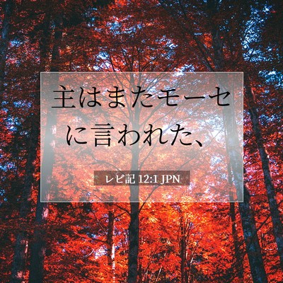 Picture 07 - レビ記 12:1 JPN - 主はまたモーセに言われた、 - Bible Verse Picture