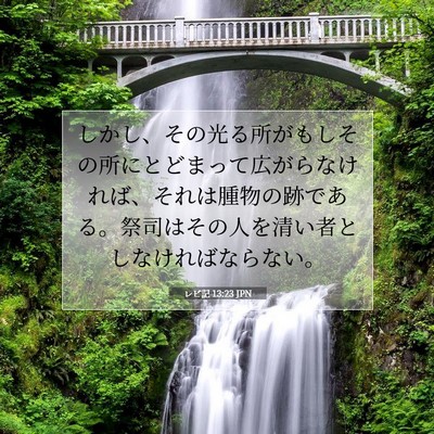 Picture 07 - レビ記 13:23 JPN - しかし、その光る所がもしその所に - Bible Verse Picture