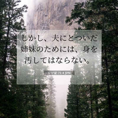 Picture 07 - レビ記 21:4 JPN - しかし、夫にとついだ姉妹のために - Bible Verse Picture